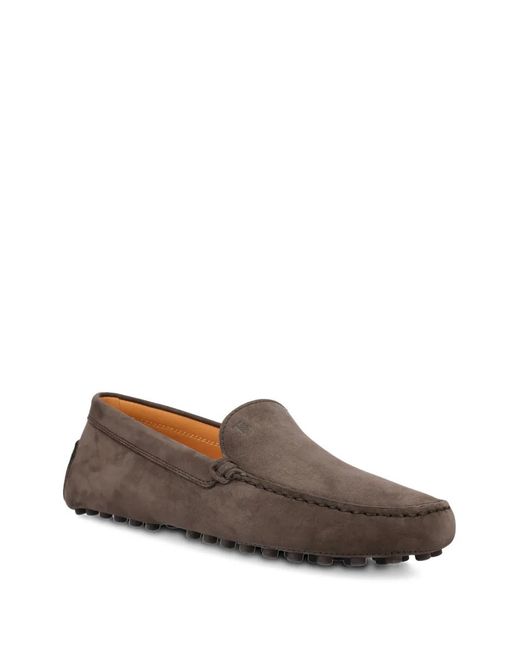 Tod's Brown Studded Flat Shoes