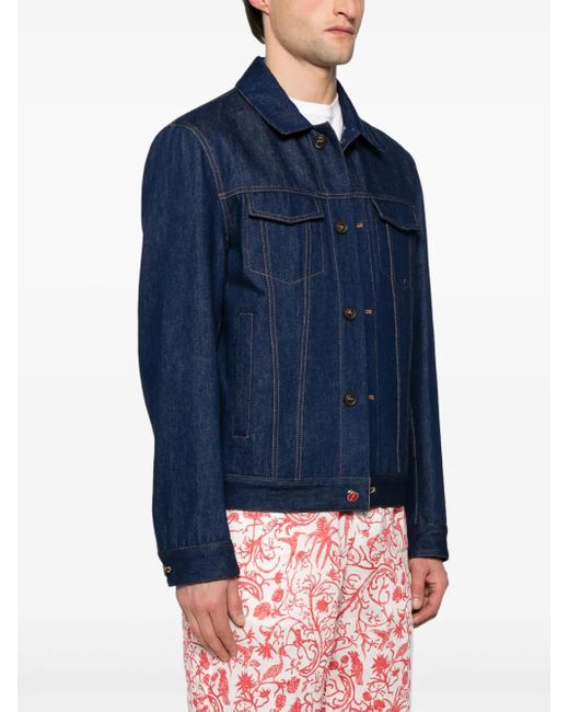 Kiton Blue Denim Jacket for men