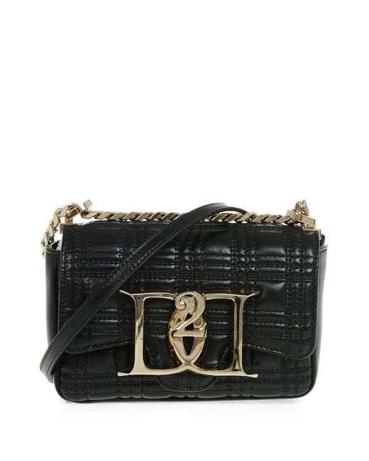 DSquared² Black Quilted Leather Shoulder Bag