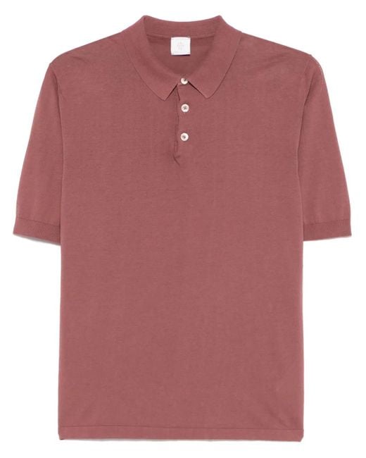 Polo de manga corta Eleventy de hombre de color Pink