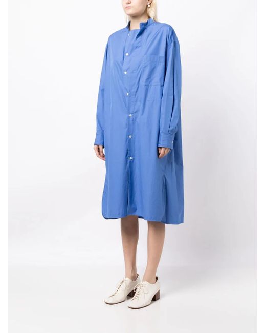 Lemaire Blue Organic-Cotton Poplin Shirtdress