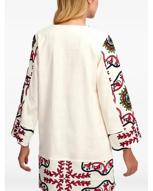 Pearl & Caviar White Embroidered Mini Dress