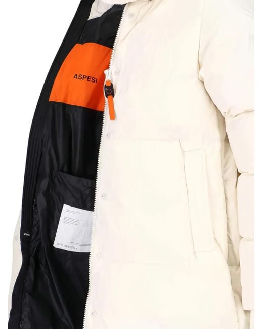 Aspesi Natural Hooded Down-Padded Coat