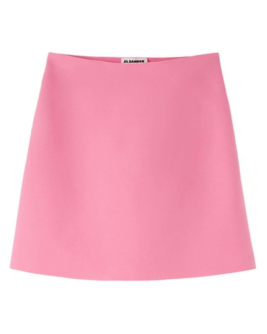 Jil Sander Pink A-line High-waisted Mini Skirt