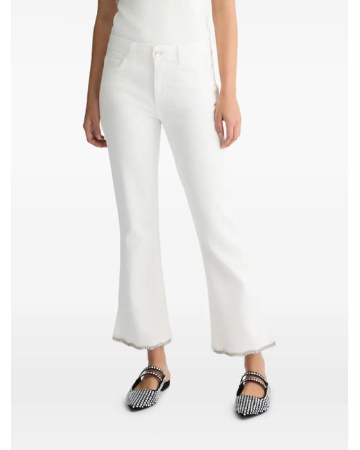 Liu Jo White Rhinestone-Embellished Jeans