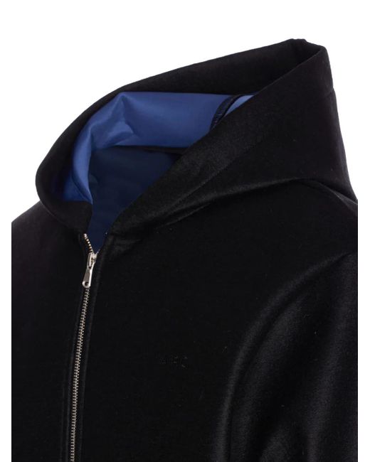 A.P.C. Black Zip-Front Hoodie