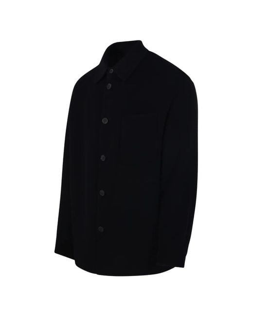 Hevò Black Barid Button-Up Jacket for men