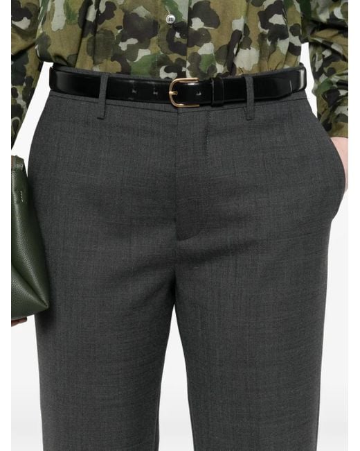 Berwich Gray Pressed-Crease Trousers