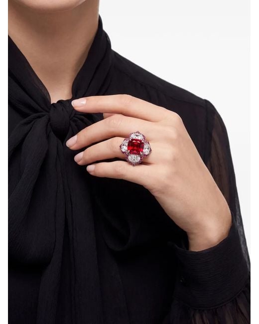 Anabela Chan Red Lotus Ruby Ring