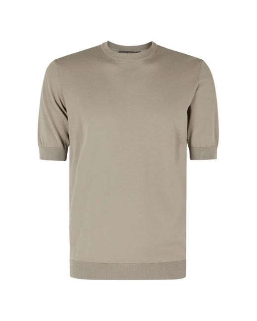 FILIPPO DE LAURENTIIS Gray Short-Sleeve T-Shirt for men