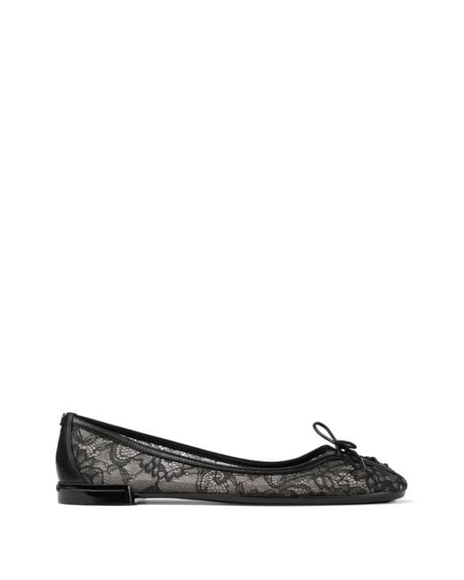 Jimmy Choo Black Scarlett Ballerina Flats