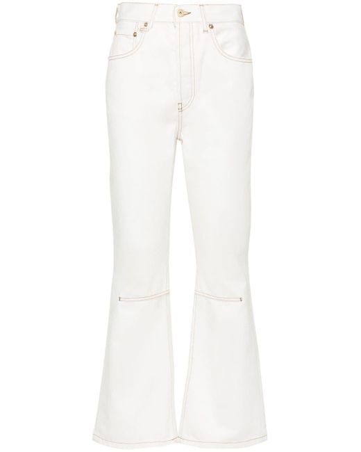 Jeans Le De-Nimes Court crop di Jacquemus in White