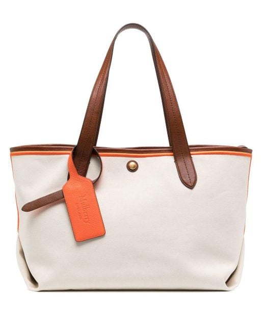 Mulberry Canvas Tote Bag in Brown | Lyst