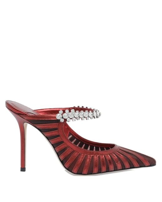 Jimmy Choo Pink Bing Mules 100mm