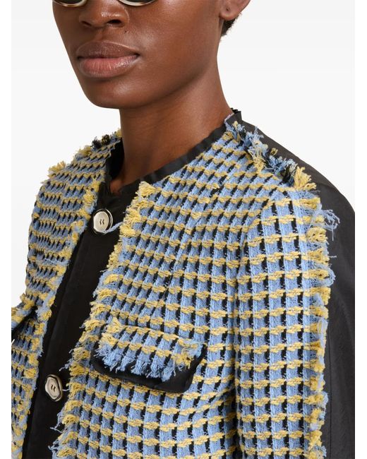 Marni Katoenen Jack Met Tweed-Effect in het Green