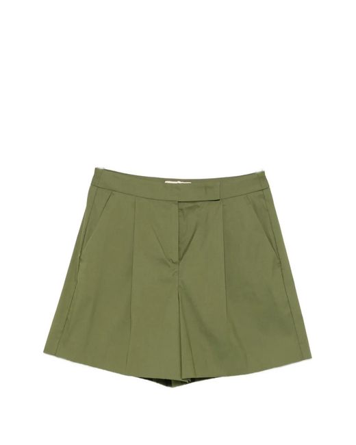 iBlues Green Pleated-Detail Tailored Shorts