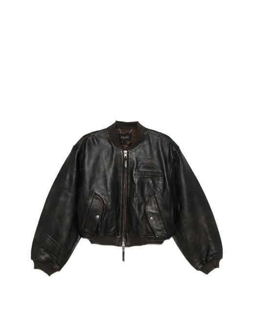 Chaqueta Bómber Corta Con Cremallera Ksubi de color Black