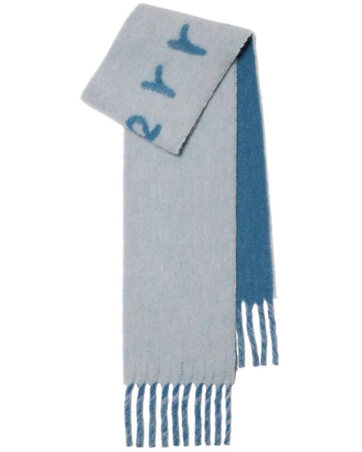 Sciarpa Con Logo A Intarsi di Burberry in Blue