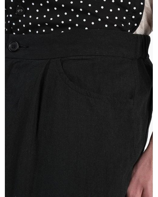 Undercover Black Pantalon Ample À Design Plissé for men