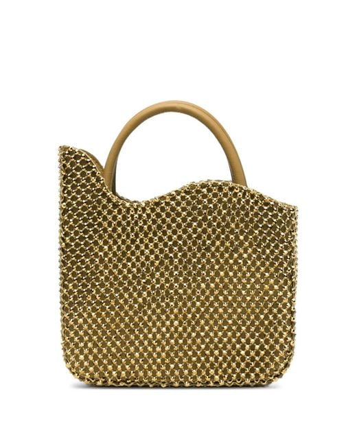 Le Silla Metallic Small Ivy Crystal-Embellished Tote Bag