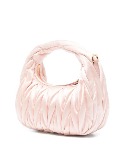 Miu Miu Pink Matelassé Wander Mini Bag