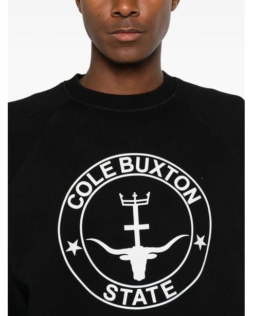 Cole Buxton Black Sweat À Logo Imprimé for men