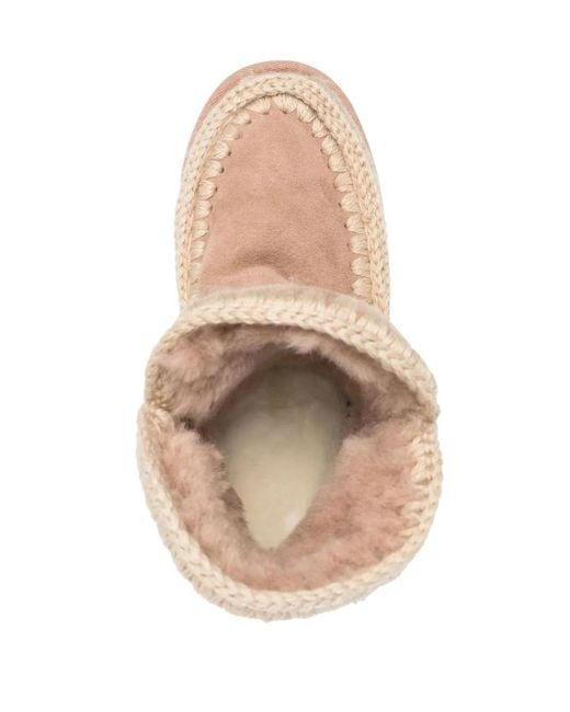 Mou Brown Faux Fur-Lined Boots