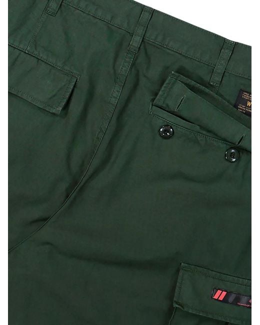 (w)taps Green Ripstop Pocket Trousers for men