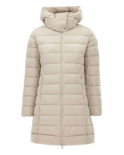 Save The Duck Natural Removable-Hood Padded Coat