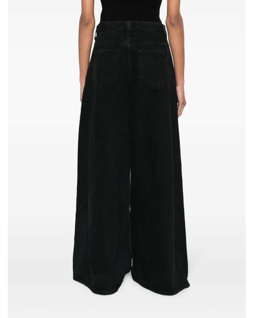 Khaite Black The Jacob Wide-Leg Jeans