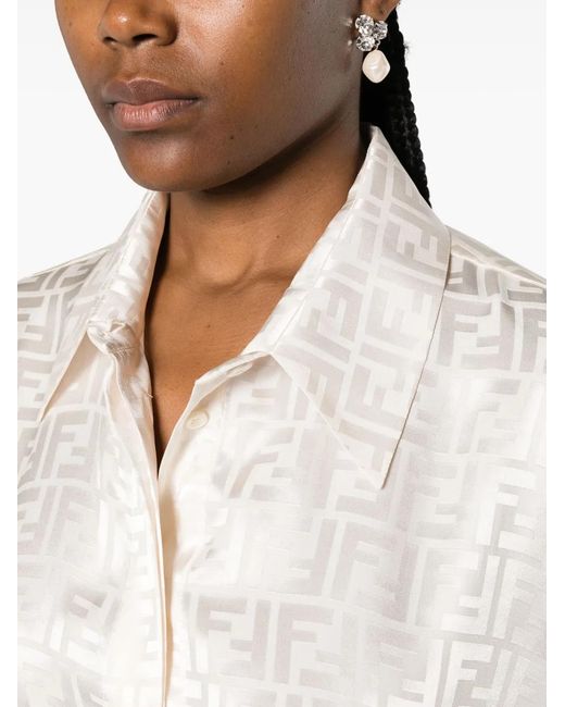 Camicia Fluida di Fendi in White