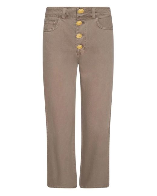 L'Agence Liora High-Waist Jeans Met Knopen in het Gray