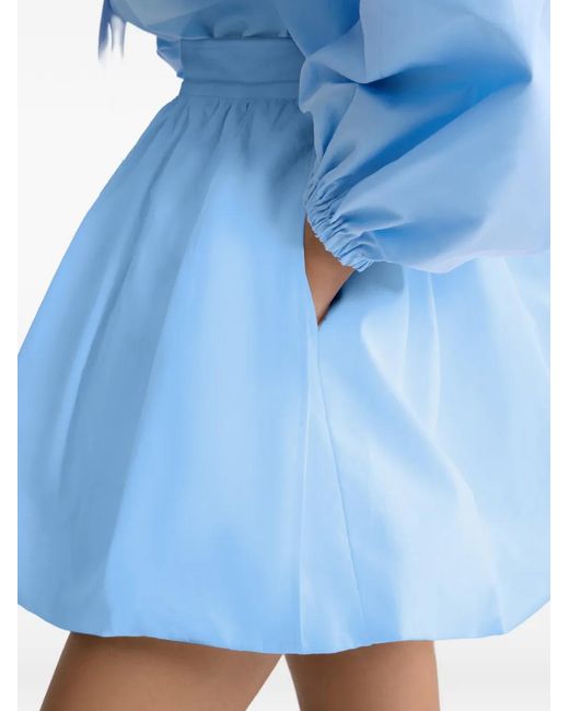 Patou Blue Bloomer Mini A-Line Skirt