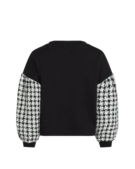 Karl Lagerfeld Black Bouclé Zip-Up Sweatshirt