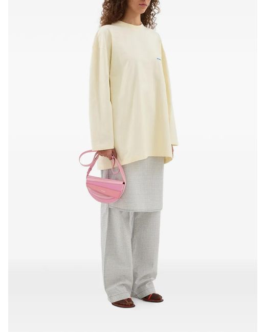 Sunnei White Mega Long-Sleeve T-Shirt