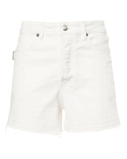 Zadig & Voltaire High Waist Denim Shorts in het White