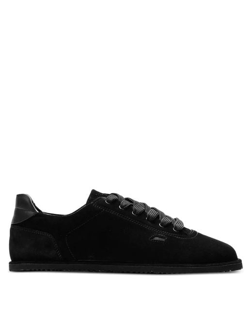Referenc Black Suede Leather Sneakers for men