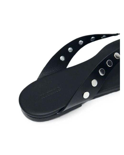 Alohas Blue Ola Studs Leather Sandals