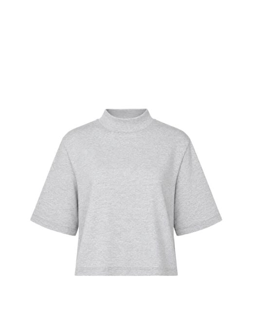 Club21 Collection White Irene Mock-Neck T-Shirt