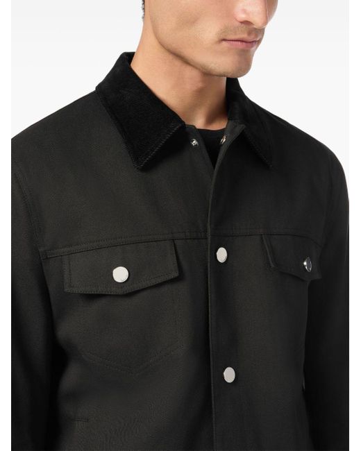 Billionaire Black Cotton Jacket for men