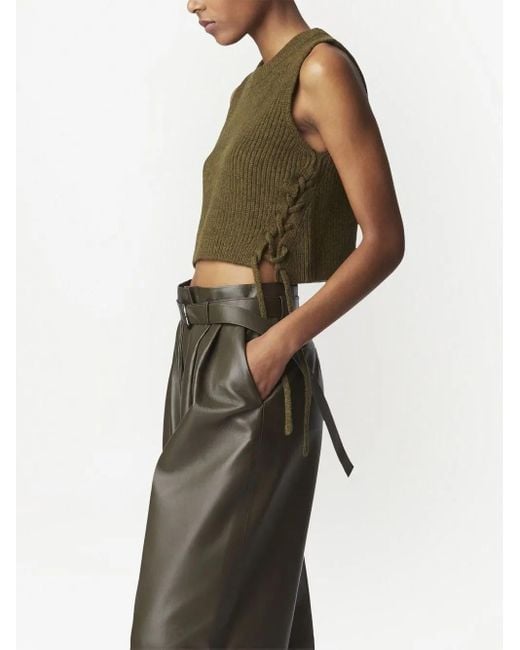 Altuzarra Green Amani Knitted Crop Top