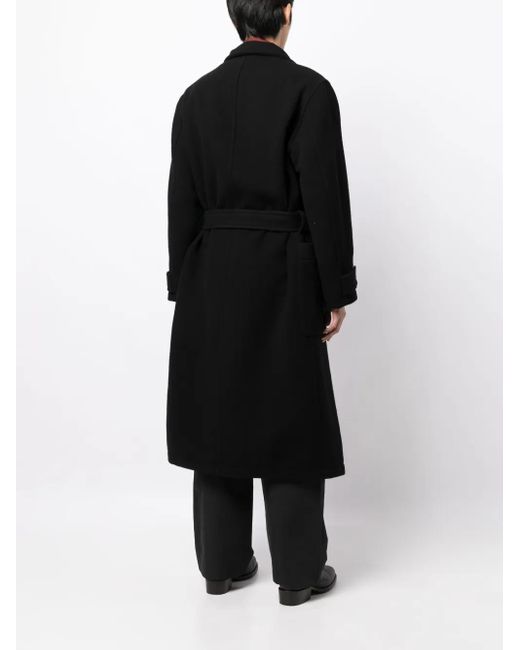 Lemaire Black Belted Single-breasted Coat