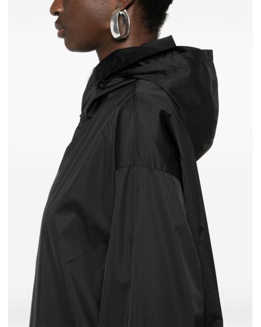 Auralee Black Zip-up Hooded Raincoat