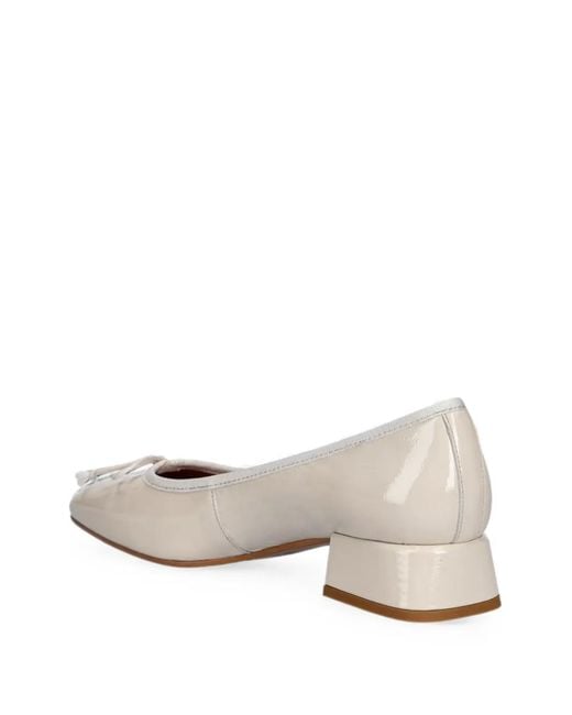 JONAK PARIS Natural Dybil Bow-Detail Patent-Finish Pumps