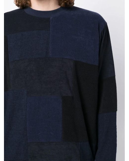 Pull Ample À Empiècements White Mountaineering pour homme en coloris Blue