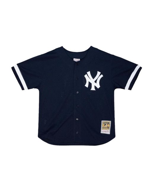 Mitchell & Ness "Mlb New York Yankees 1998 Bernie Williams" Honkbaltop in het Blue voor heren