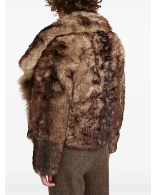 Yves Salomon Brown Shearling Jacket