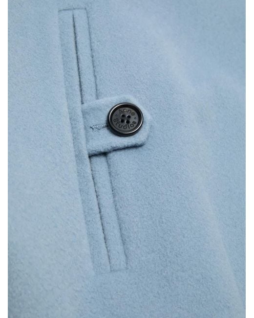 Acne Blue Zip-Up Wool Jacket for men