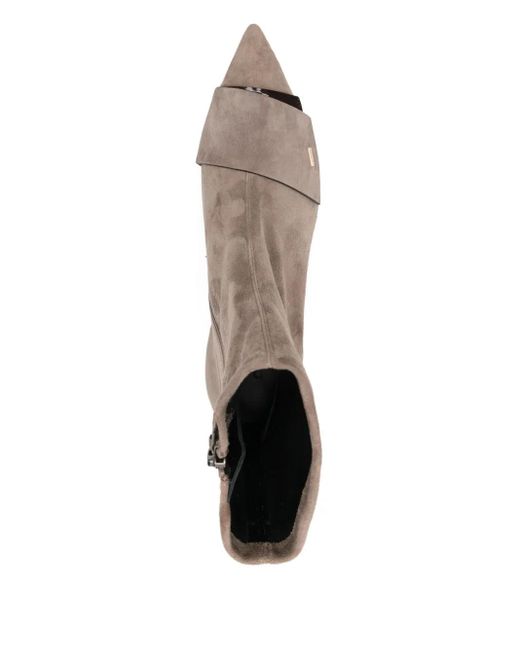 Bottines En Daim À Bout Pointu Roberto Del Carlo en coloris Brown
