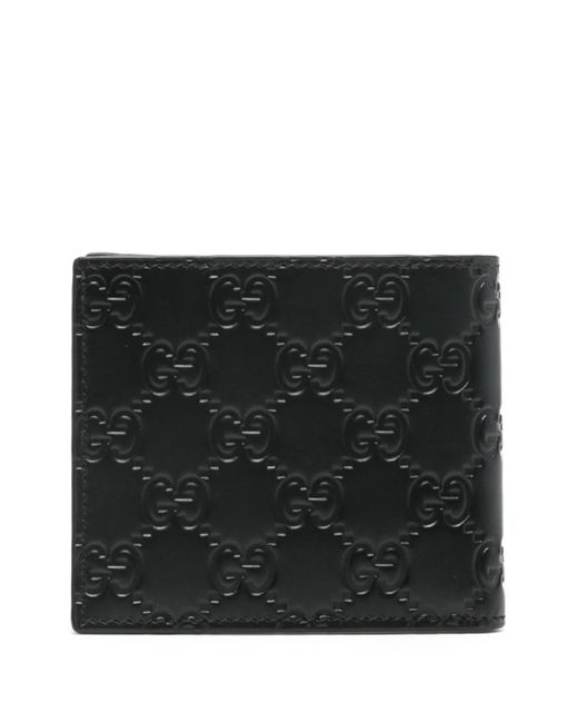 Gucci Black Dorian Monogram Leather Billfold for men